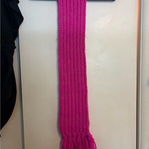 Vibrant Fuchsia Knit Scarf